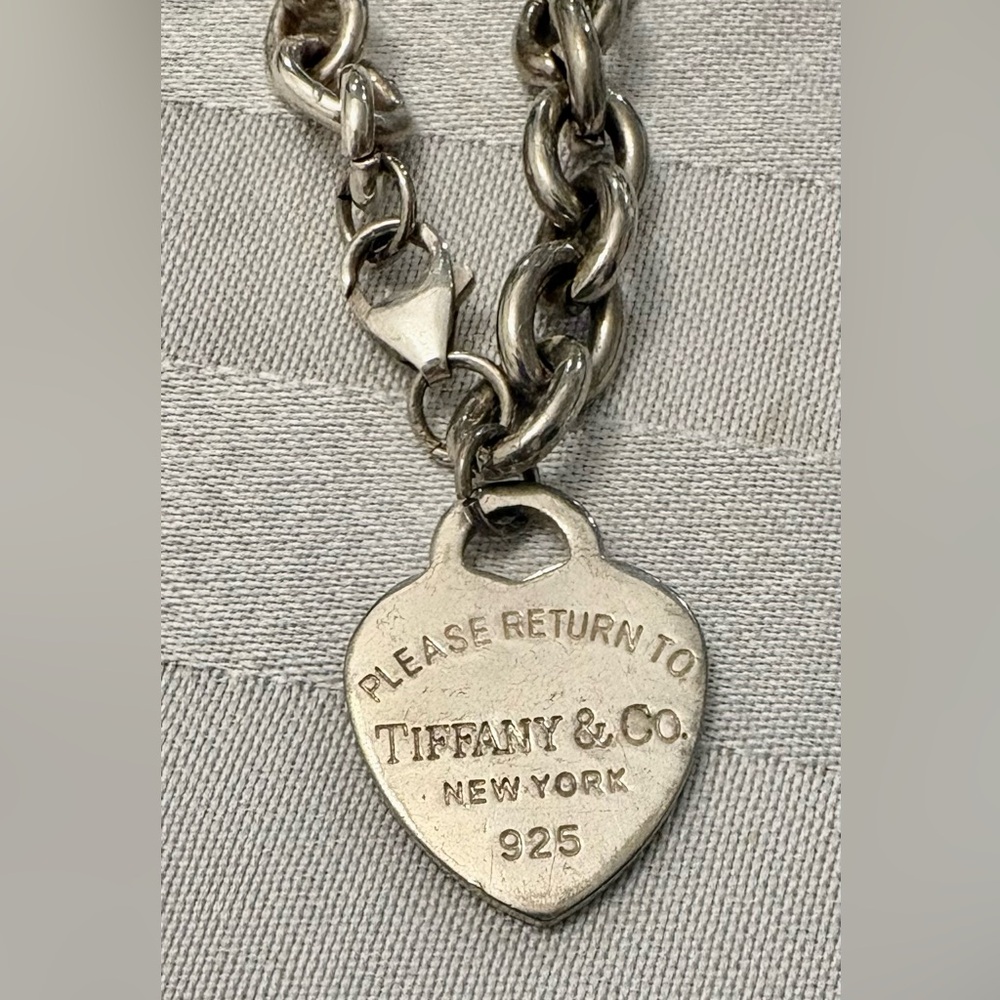 Ladies sterling silver return to Tiffany’s bracelet 8” vintage